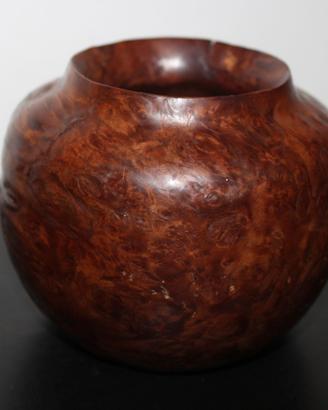 Vaso in Radica di Noce Artigianale – 1980 Toscana