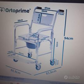 sedia comoda con ruote