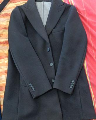 Cappotto Corto Slim Fit - Nero con Interno Grigio
