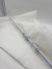 Bastone doccia + Tenda BIANCO 150-200 cm