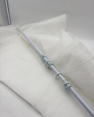 Bastone doccia + Tenda BIANCO 150-200 cm