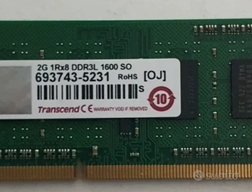 Memoria RAM Transcend DDR3L 2GB 1600MHz