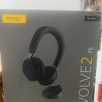 Cuffie Jabra “Evolve 2 75” con base di ricarica
