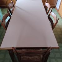 Tavolo cucina + 6 sedie arte povera