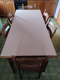 Tavolo cucina + 6 sedie arte povera