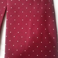 cravatta BORDEAUX a pois Bianca 100% seta
