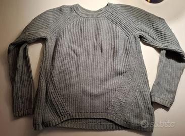 Maglione in cotone grigio perla Mango tg. XS