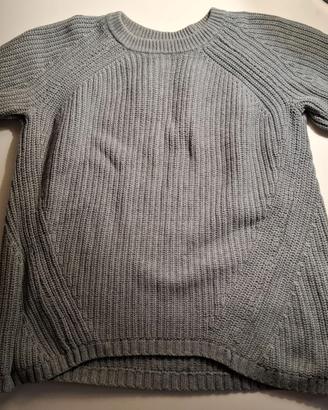 Maglione in cotone grigio perla Mango tg. XS