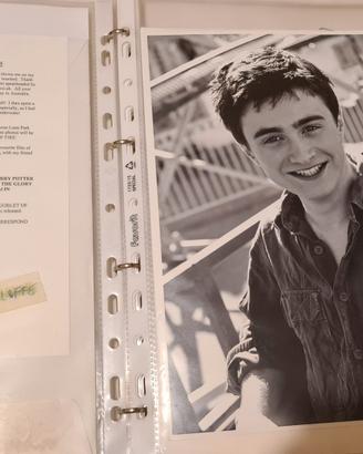 Foto autografata Harry Potter e lettera ufficiale 
