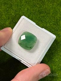 Smeraldo Naturale 10.00 Ct taglio Cushion