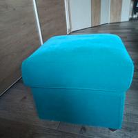 Pouf verde in microfibra