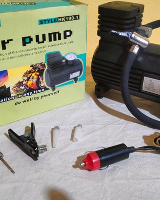 Mini compressore d'aria 12V auto/moto/bici ecc