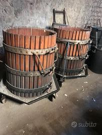 gabbia carrellata per pressa idraulica per uva