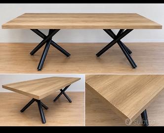 Tavolo da pranzo 200 × 100 cm – effetto rovere