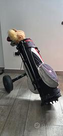Golf carrello e mazze