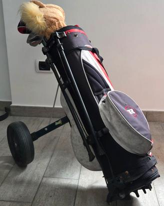 Golf carrello e mazze