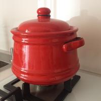 Zuppiera Pentola in Ceramica Rossa