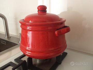 Zuppiera Pentola in Ceramica Rossa
