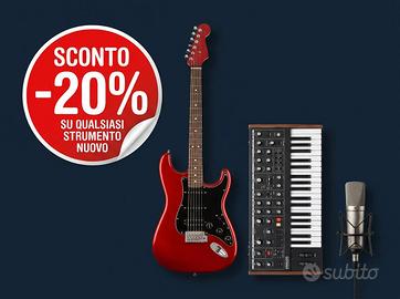 Sconto -20% su qualunque Strumento Musicale Nuovo