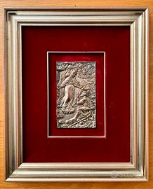 Bassorilievo in argento placcato