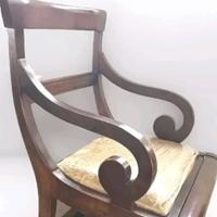 Sedia scaletta mogano stile vittoriano fine 800