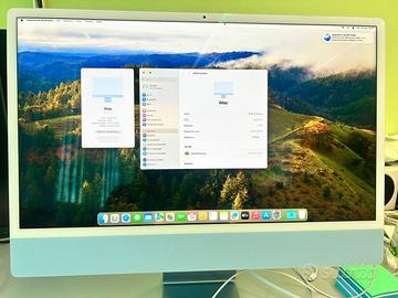 Apple Imac 24” M3 8gb 256 gb blu