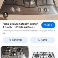 piano cottura standard 4 fuochi 