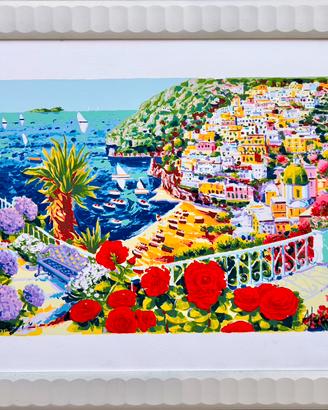 Faccincani Positano, rose rosse e un canto di luce