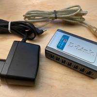 Hub USB D-Link DUB-H7 a 7 porte Alimentatore Cavo