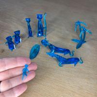 Presepe Murano blu
