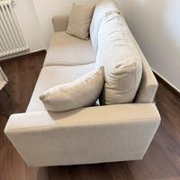 Divano 2 posti 180 cm con contenitore e cuscini