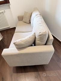 Divano 2 posti 180 cm con contenitore e cuscini