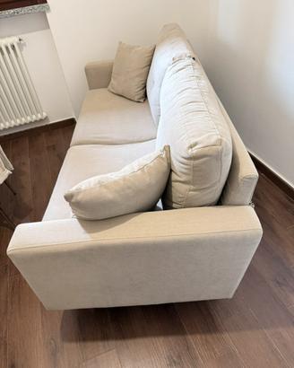 Divano 2 posti 180 cm con contenitore e cuscini