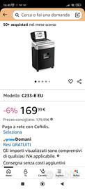 bonsai paper shredder c 233-b 120 fogli