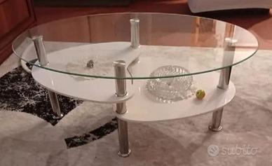 Tavolino ovale in vetro x salotto*PrezzoKO*