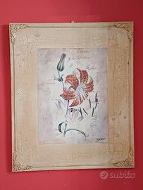 Coppia Quadri soggetti botanici  Stile Shabby Chic