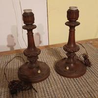 candelabri in legno
