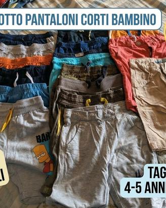 lotto pantaloni corti 4-5 anni