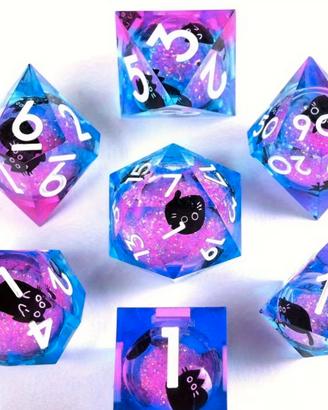 Set di Dadi RPG "Gatti Spaziali"
