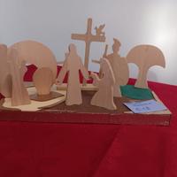 presepe pasquale in legno