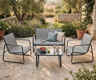 Set da giardino tavolino divano e poltrone nuovo