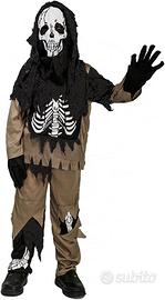 COSTUME SCHELETRO BAMBINO BAMBINA halloween 4-6 an