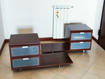 Comodini Marroni con Rotelle