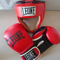 kit Leone guantoni e caschetto