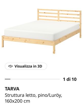 Letto ikea Tarva con doghe