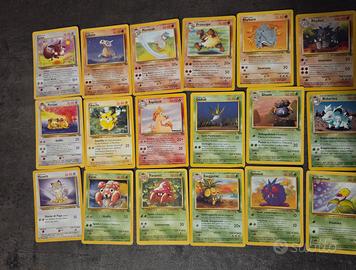 Lotto carte pokemon vintage set jungle