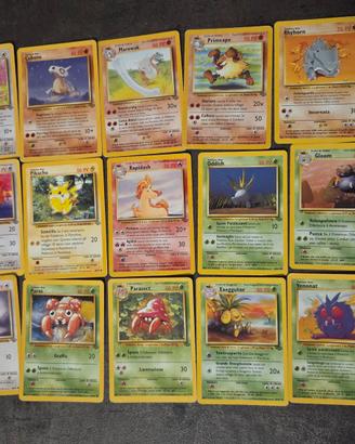 Lotto carte pokemon vintage set jungle