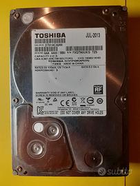 HARD DISK TOSHIBA  2 TB 3"1/2 USATO FUNZIONTE