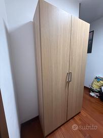 Armadio PAX IKEA rovere con ripiani scarpiera