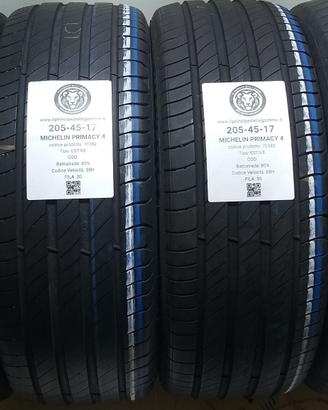 4 GOMME 205 45 17 MICHELIN A70382